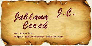 Jablana Čerek vizit kartica